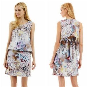 Nicole Miller Cherry Blossom Floral Print Popover Dress